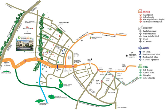 Location of Signature Global City 81